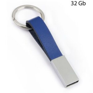 USB PELLE BLU