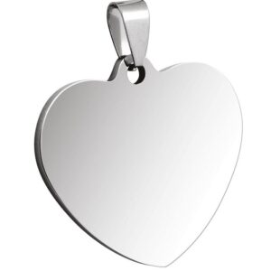 PENDENTE ACCIAIO CUORE 30x33mm