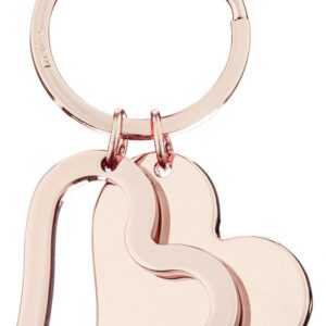 PORTACHIAVI DOPPIO CUORE ROSATO