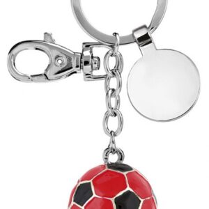 PORTACHIAVI PALLONE CALCIO ROSSO NERO