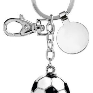 PORTACHIAVI PALLONE CALCIO BIANCO NERO