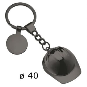 PORTACHIAVI ELMETTO CASCO BRUNITO d=40mm