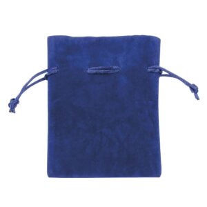 BUSTA  DOPPIO VELLUTO BLU 130X150 MM.