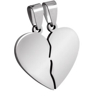 PENDENTE ACCIAIO CUORE 26x27mm