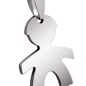 PENDENTE ACCIAIO BIMBO 22x28mm