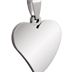 PENDENTE ACCIAIO CUORE 24x26mm