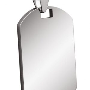 PENDENTE ACCIAIO PIASTRINA 19×32 mm