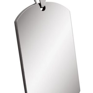 PENDENTE ACCIAIO PIASTRINA 22×38 mm