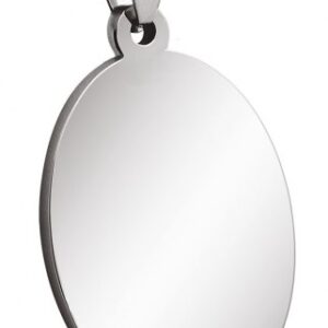 PENDENTE OVALE PICCOLO ACCIAIO 19x28mm