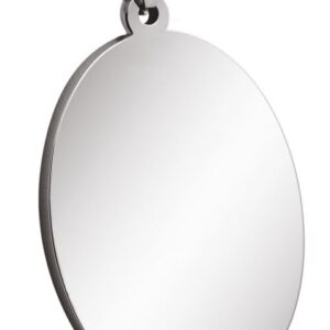 PENDENTE OVALE GRANDE ACCIAIO 28x43mm