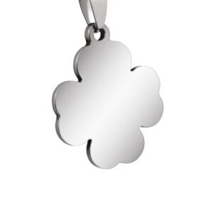 PENDENTE FIORE PICCOLO ACCIAIO 22x26mm