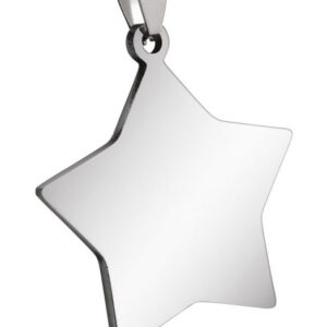 PENDENTE STELLA ACCIAIO 31x34mm