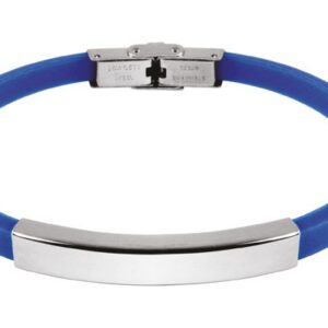 BRACCIALE ACCIAIO E EVA BLU 0.50CM