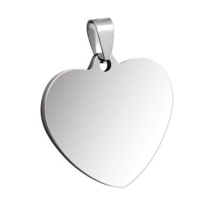 PENDENTE ACCIAIO  CUORE 28x30mm