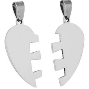PENDENTE ACCIAIO CUORE SPEZZATO