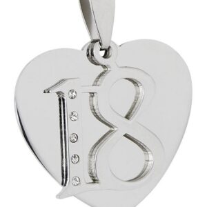 PENDENTE ACCIAIO CUORE 18°