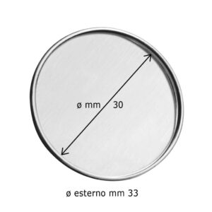 PIN BADGE METALLO INCAVO 33/30 mm
