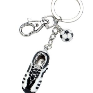 PORTACHIAVI SCARPA CALCIO BIANCO NERA