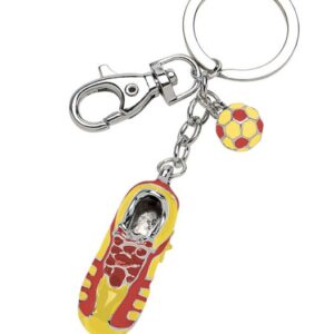 PORTACHIAVI SCARPA CALCIO GIALLA ROSSA