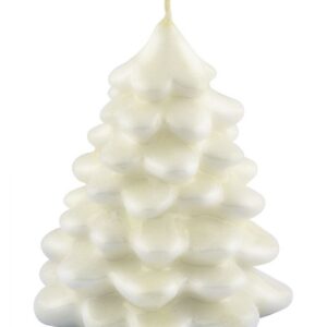 CANDELA ALBERO NATALE BIANCO LUCIDO