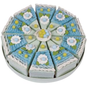 BOMBONIERA FETTA TORTA AZZURR OUTLET