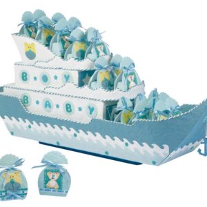 BOMBONIERA NAVE CARTONE AZZUR OUTLET