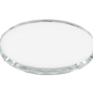 Fermacarte ovale vetro 90x120x12mm