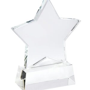 TROFEO STELLA IN VETRO mm 100 base h 30