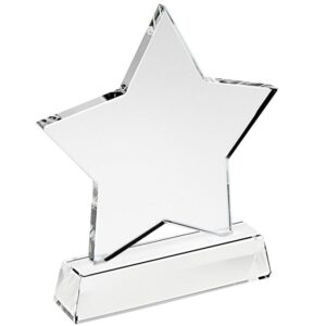 TROFEO STELLA IN VETRO mm 140 base h 30