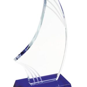 TROFEO VELA BASE BLU, VELA 150X80X10 MM