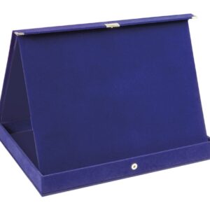 ASTUCCIO PORTATARGA VELLUTO BLU 23x19cm