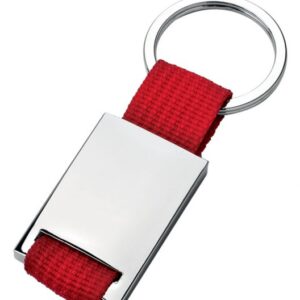 PORTACHIAVI SATINATO TESSUTO ROSSO-NOBOX