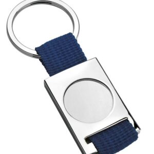 PORTACHIAVI TESSUTO BLU SCURO INCAVO