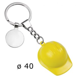 PORTACHIAVI ELMETTO CASCO GIALLO d=40mm