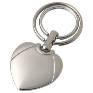 PORTACHIAVI CUORE CON DUE ANELLI