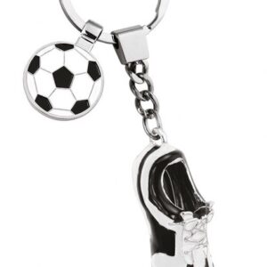 PORTACHIAVI SCARPA DA CALCIO BIANCA NERA
