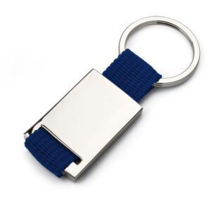 PORTACHIAVI CON TESSUTO BLU