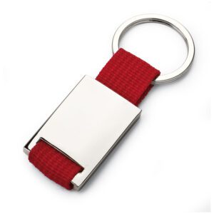 PORTACHIAVI CON TESSUTO ROSSO