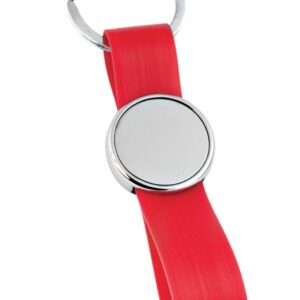 PORTACHIAVI FASCIA PVC ROSSA CON PIASTRI