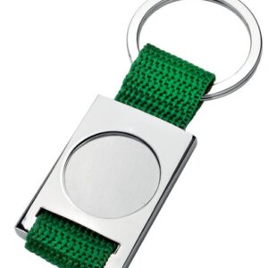 PORTACHIAVI TESSUTO VERDE – INCAVO 25 MM