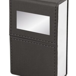 PORTASIGARETTE PU NERO CON PIASTRA