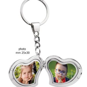 PORTACHIAVI DOPPIO PORTAFOTO CUORE