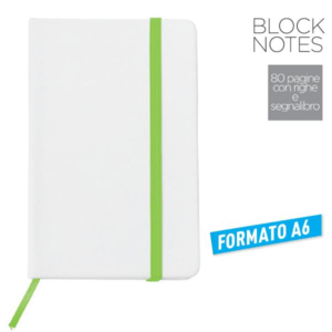 BLOCCO NOTES A6 CONELASTICO