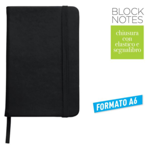 BLOCCO NOTES A6 CONELASTICO E SEGNALIBRO