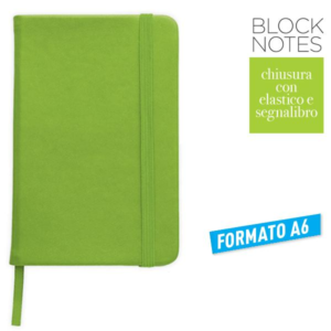 BLOCCO NOTES A6 CONELASTICO E SEGNALIBRO
