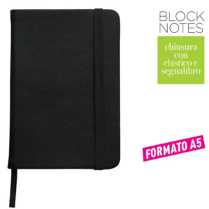 BLOCCO NOTES A5 IN PU CON ELASTICO