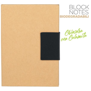 BLOCK NOTES IN CARTONCINO BIODEGRADABILE CON PENNA A5