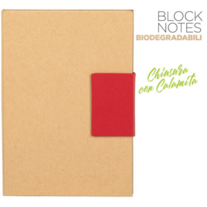 BLOCK NOTES IN CARTONCINO BIODEGRADABILE CON PENNA A5