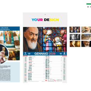Calendario PAPA FRANCESCO mensile 12 fogli 28,8×47