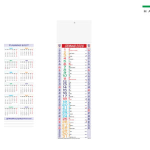 Calendario mensile silhouette MULTICOLOR 14×47